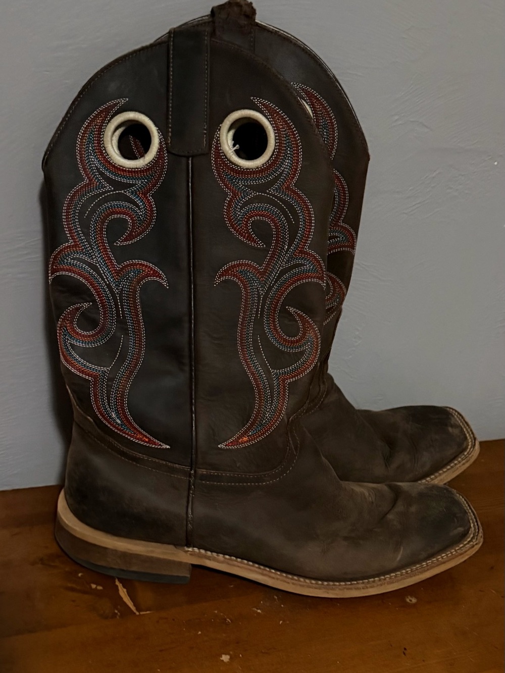 Men's Horsepower Brown Embroidered Western Pull-On Boots